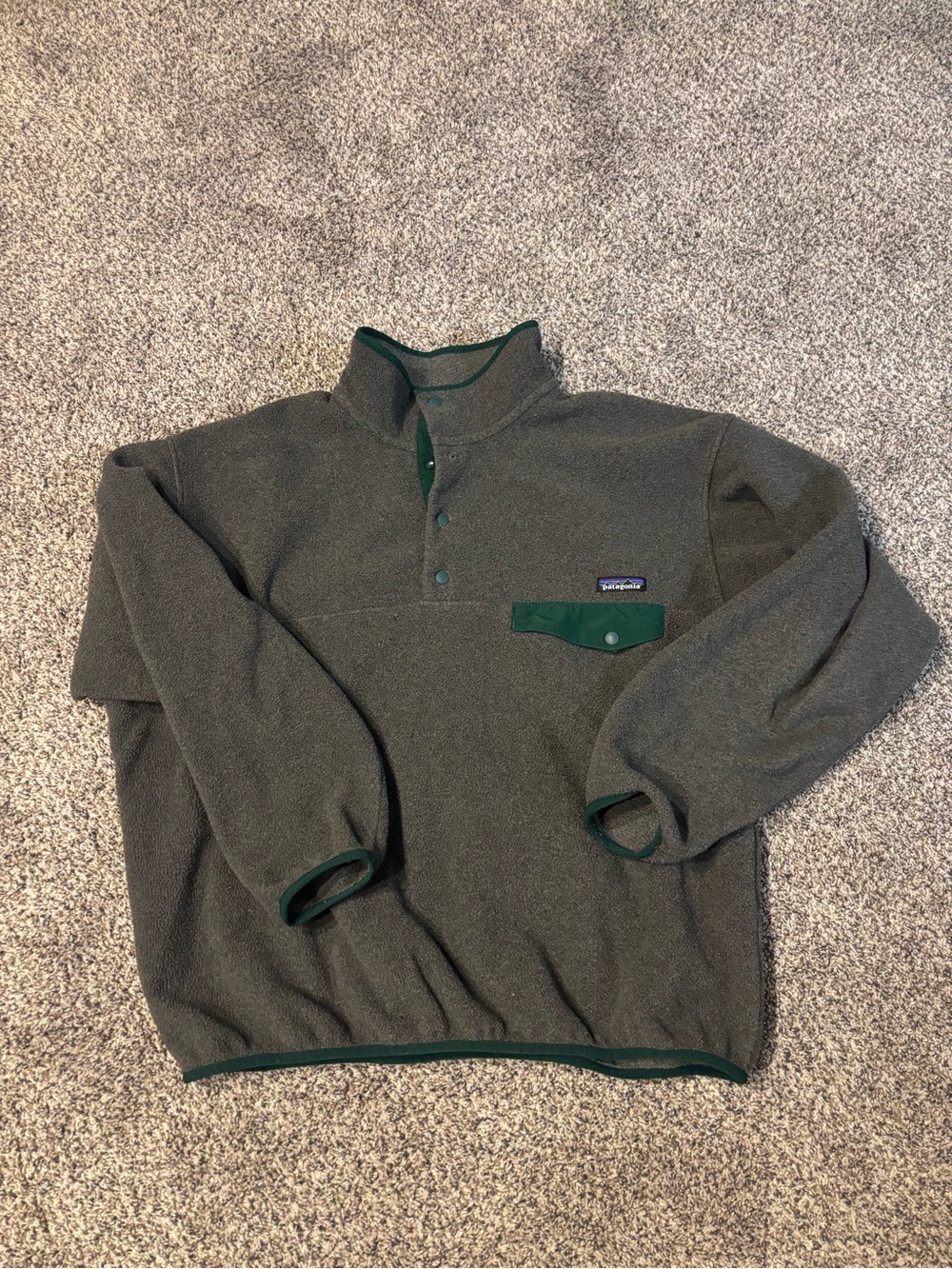 Patagonia Men's Synchilla Green Snap-T Fleece Pullover